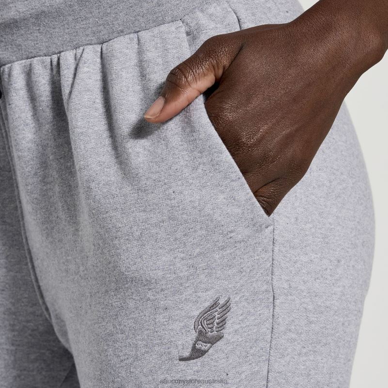 Saucony Women Rested Sweatpant 8460X850 Light Grey Heather Graphic