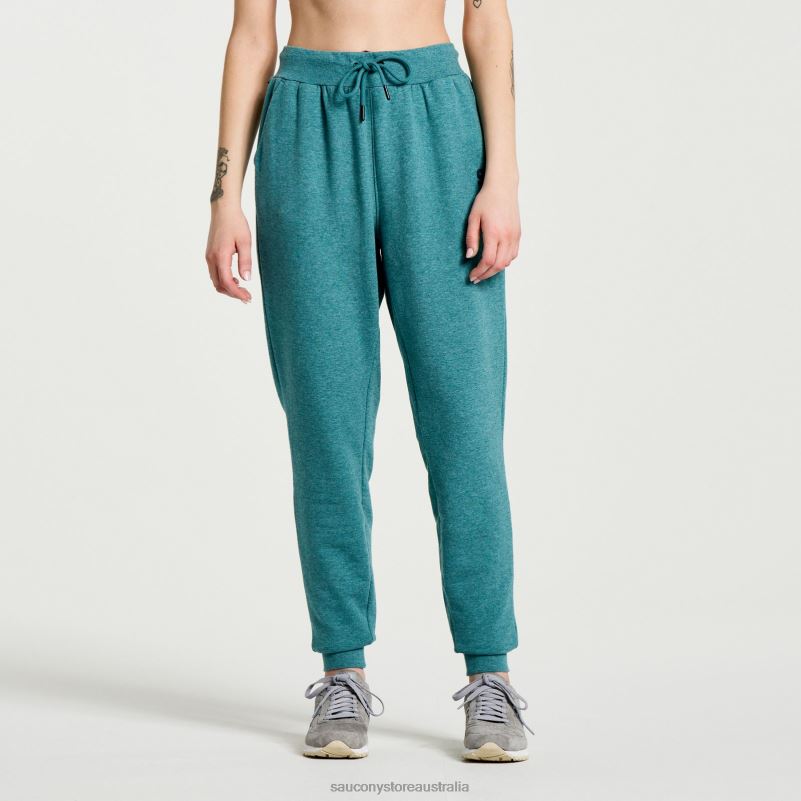 Saucony Women Rested Sweatpant 8460X851 North Atlantic Heather Graphic