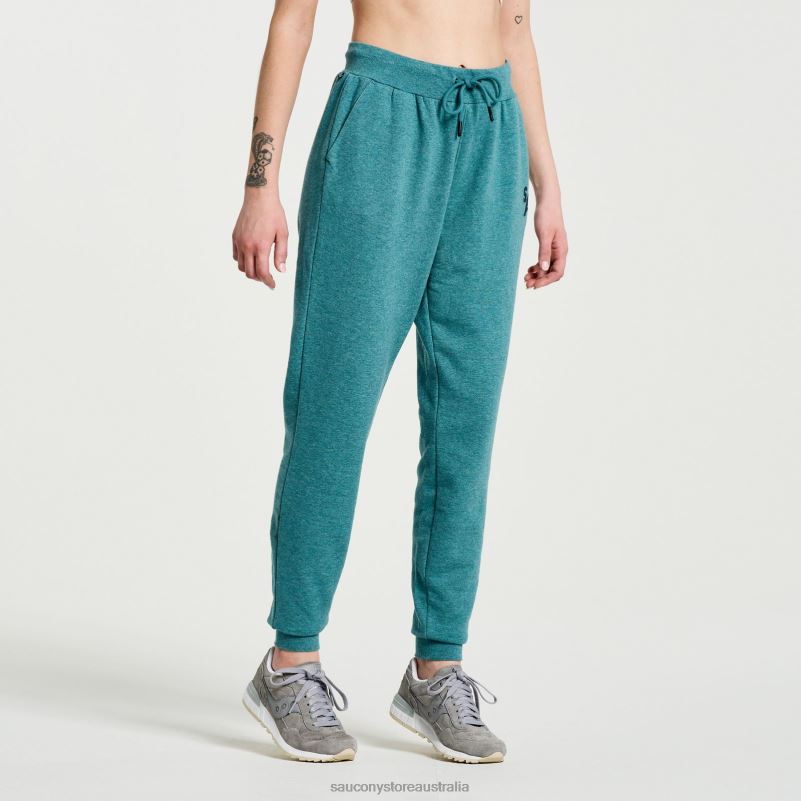Saucony Women Rested Sweatpant 8460X851 North Atlantic Heather Graphic