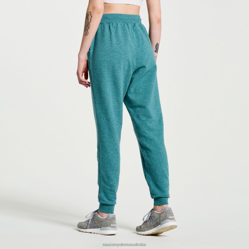 Saucony Women Rested Sweatpant 8460X851 North Atlantic Heather Graphic