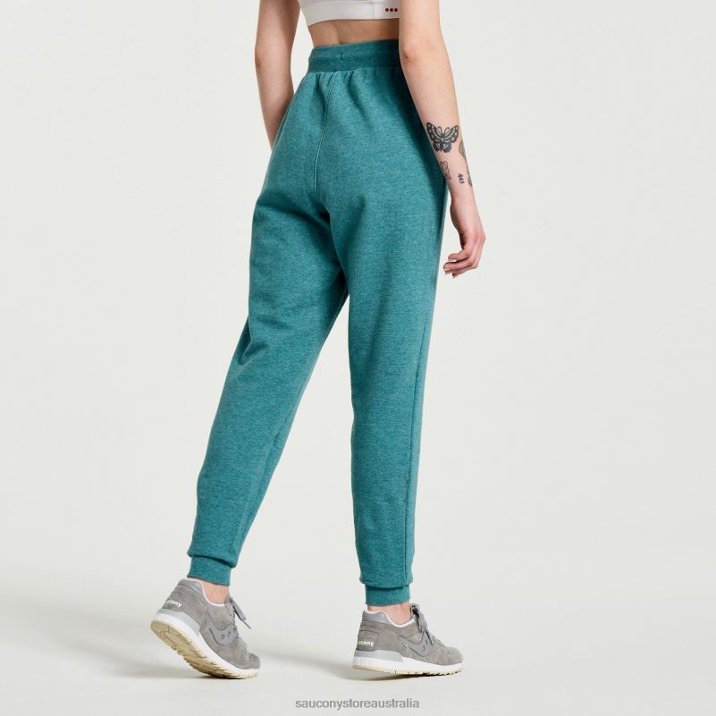 Saucony Women Rested Sweatpant 8460X851 North Atlantic Heather Graphic