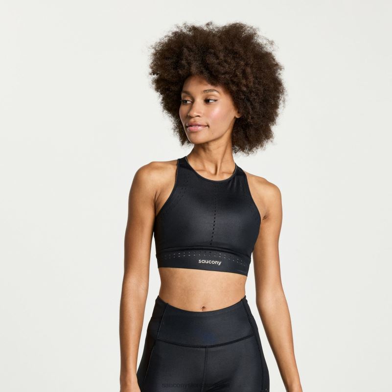 Saucony Women Pinnacle Bra Top 8460X802 Black