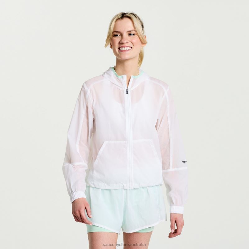 Saucony Women Elevate Packaway Jacket 8460X714 White