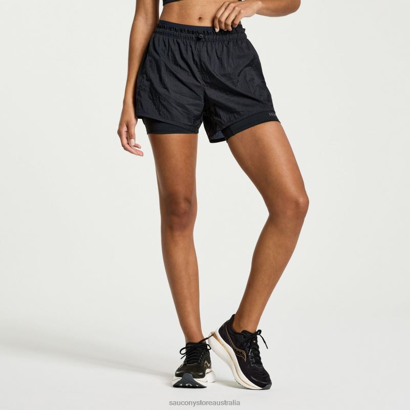 Saucony Women Elevate 4 2-in-1 Short 8460X822 Black