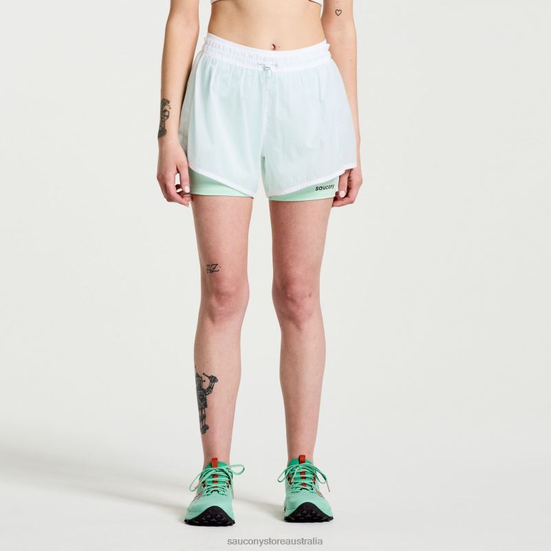 Saucony Women Elevate 4 2-in-1 Short 8460X824 White