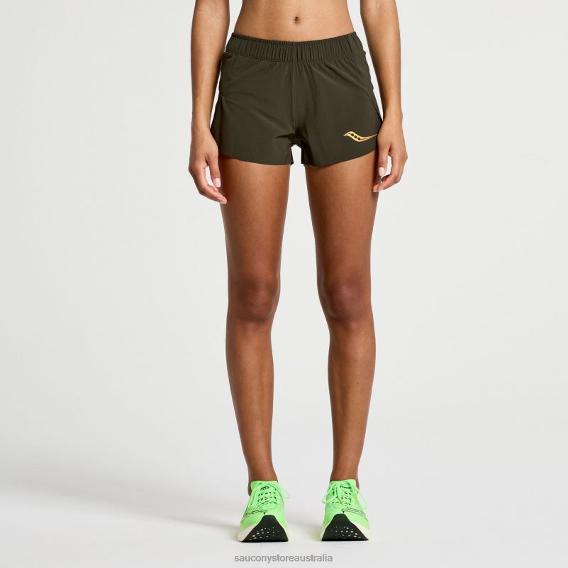 Saucony Women Elite Split Short 8460X825 Umbra