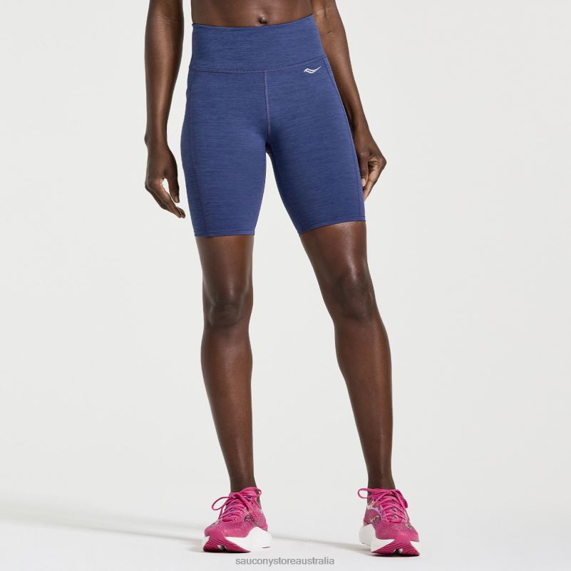 Saucony Women Fortify 8 Biker Short 8460X834 Sodalite Heather