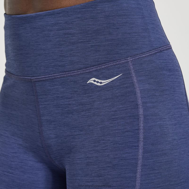 Saucony Women Fortify 8 Biker Short 8460X834 Sodalite Heather