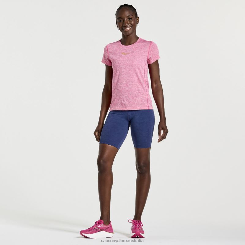 Saucony Women Fortify 8 Biker Short 8460X834 Sodalite Heather