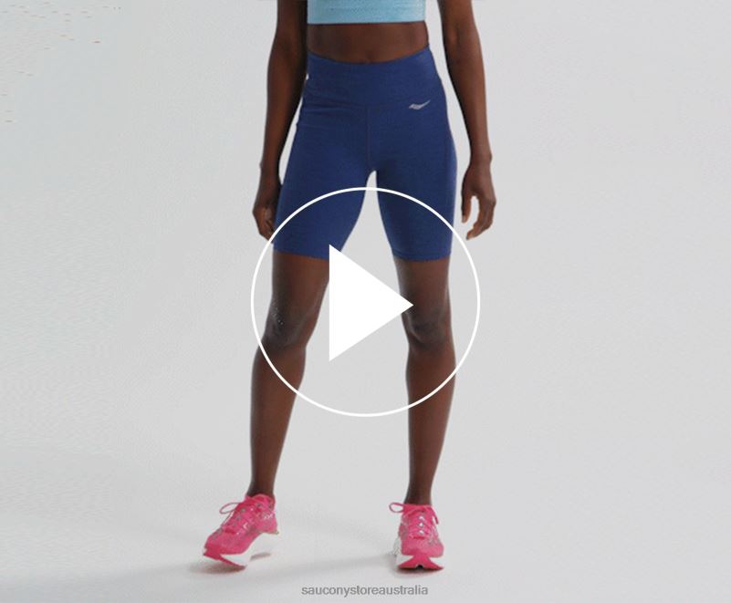 Saucony Women Fortify 8 Biker Short 8460X834 Sodalite Heather