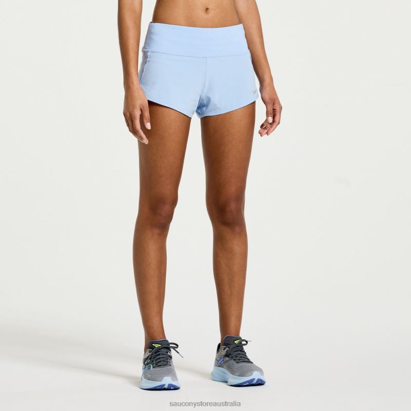 Saucony Women Outpace 2.5 Split Short 8460X836 Ether
