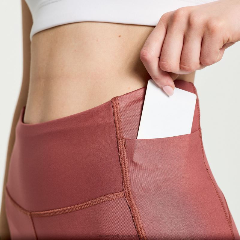 Saucony Women Pinnacle 8 Tight Short 8460X845 Apple Butter