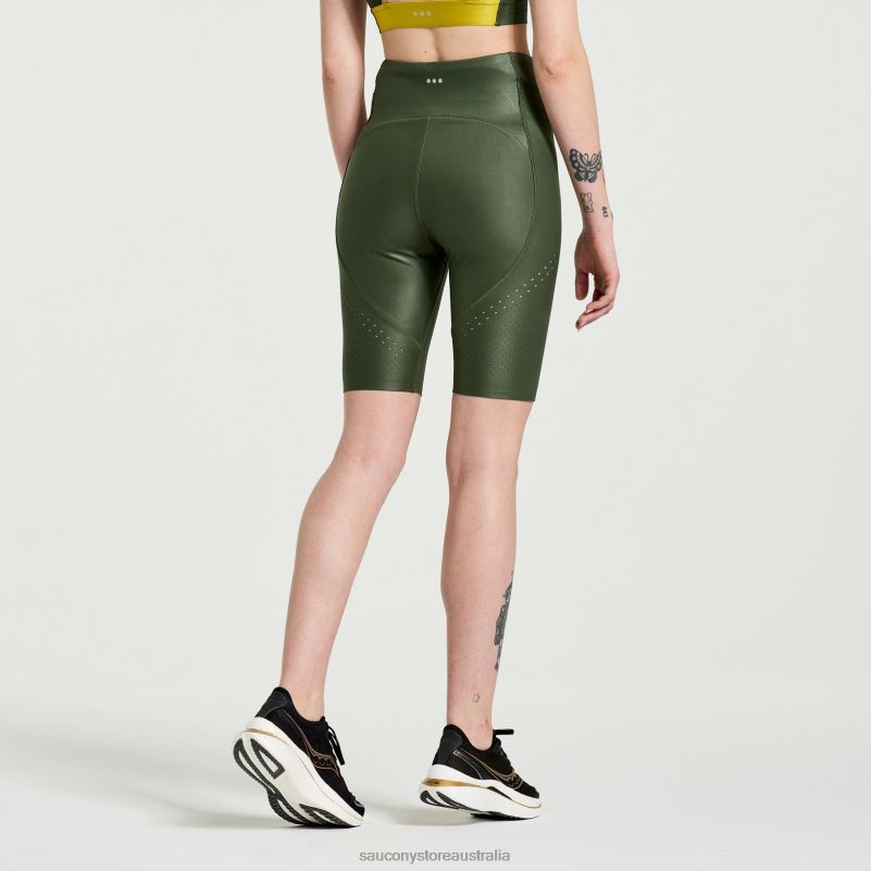 Saucony Women Pinnacle 8 Tight Short 8460X847 Climbing Ivy