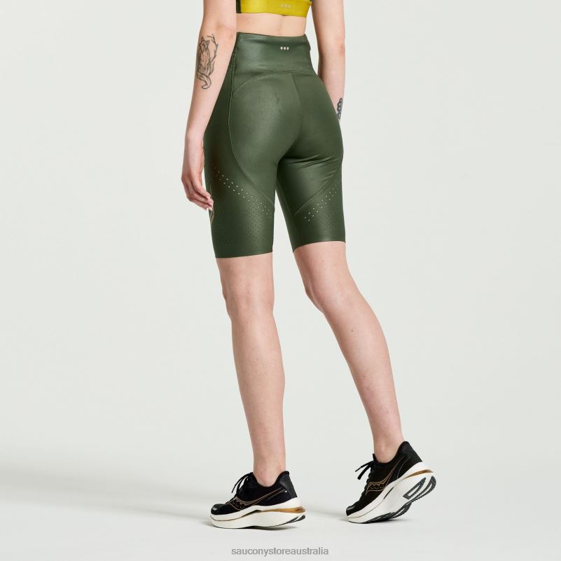 Saucony Women Pinnacle 8 Tight Short 8460X847 Climbing Ivy