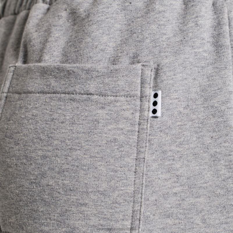 Saucony Women Rested Sweat Short 8460X831 Light Grey Heather Graphic