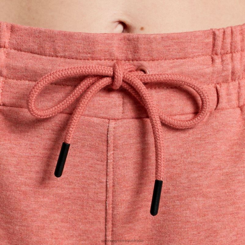 Saucony Women Rested Sweat Short 8460X832 Soot Heather Graphic