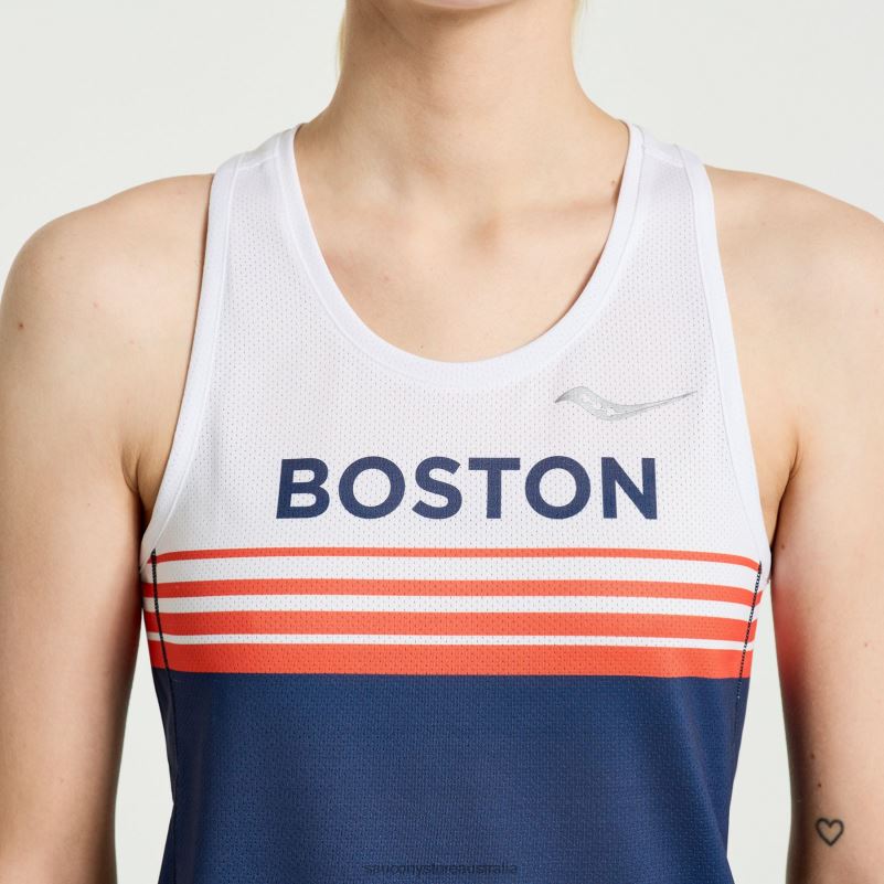 Saucony Women Boston Stopwatch Singlet 8460X775 Boston 2023
