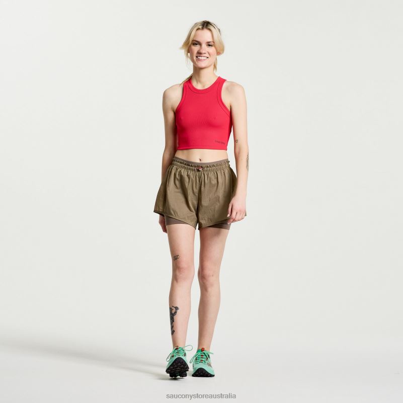 Saucony Women Elevate Crop Top 8460X771 Rose