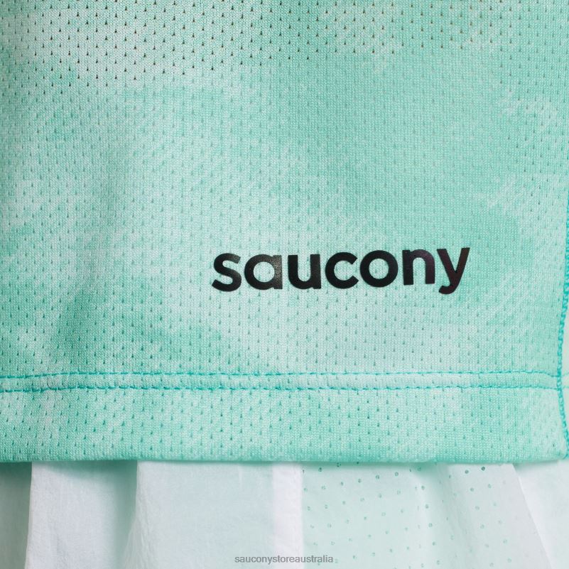 Saucony Women Elevate Short Sleeve 8460X769 Atmos Tie-Dye Print