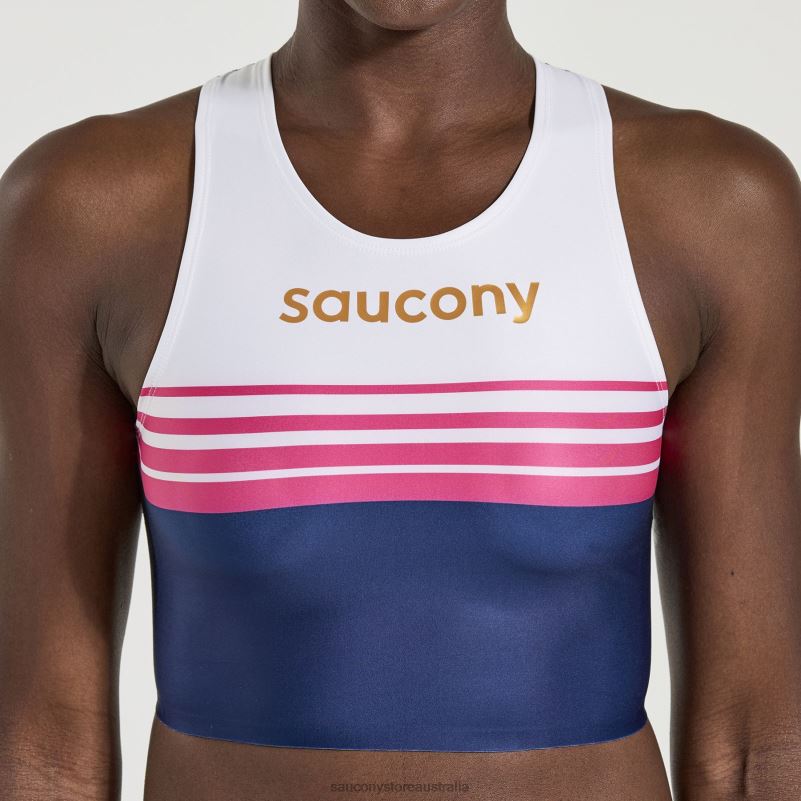 Saucony Women Elite Crop Top 8460X757 Sodalite