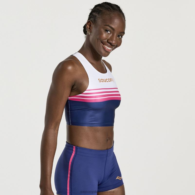 Saucony Women Elite Crop Top 8460X757 Sodalite