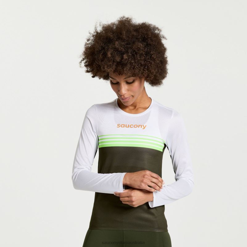 Saucony Women Elite Long Sleeve 8460X761 Umbra