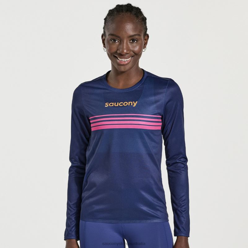 Saucony Women Elite Long Sleeve 8460X762 Sodalite