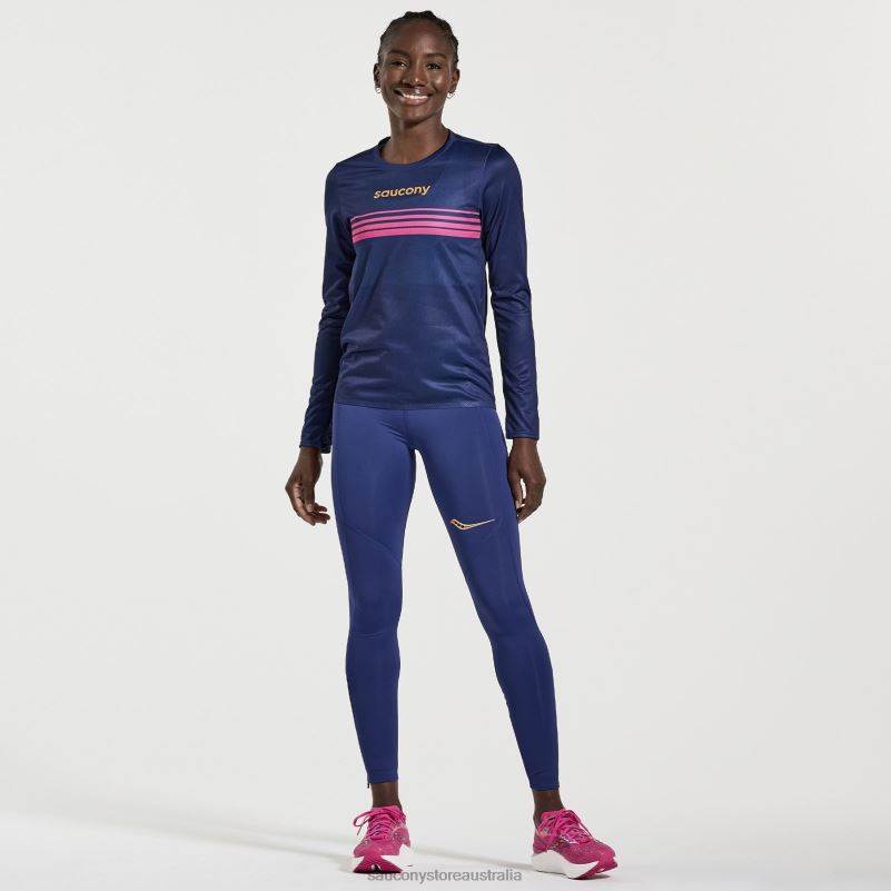 Saucony Women Elite Long Sleeve 8460X762 Sodalite