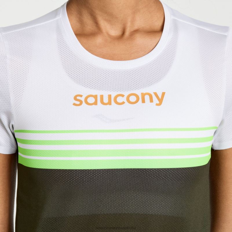 Saucony Women Elite Short Sleeve 8460X791 Umbra