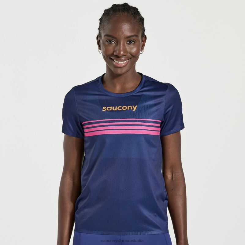Saucony Women Elite Short Sleeve 8460X792 Sodalite
