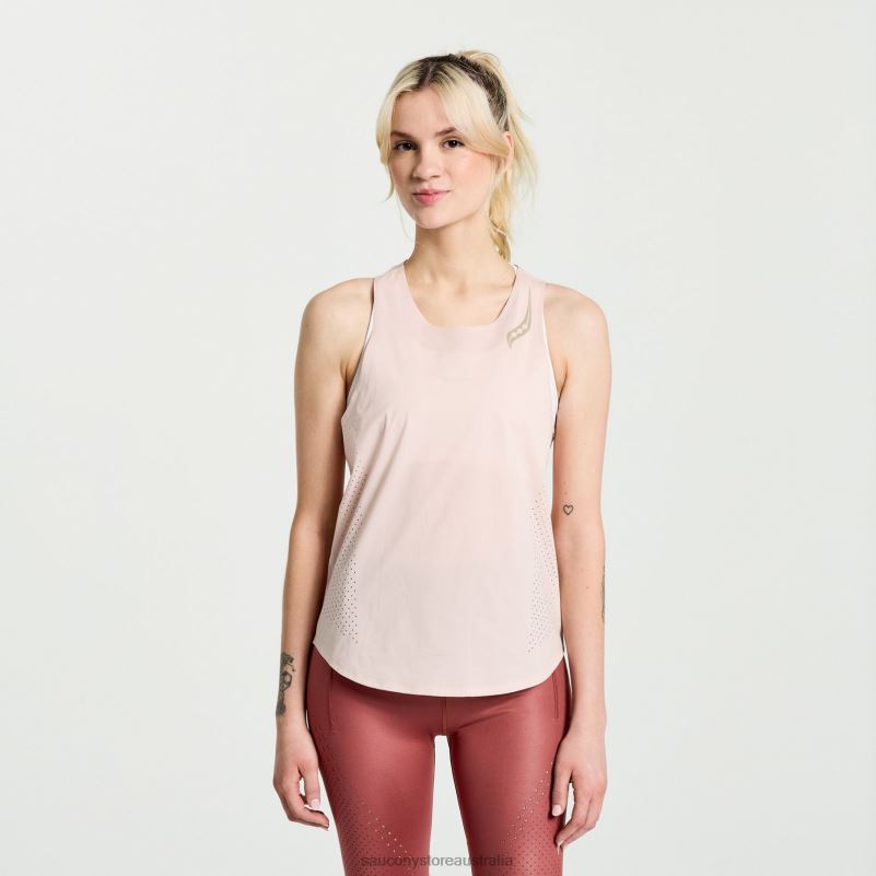 Saucony Women Pinnacle Tank 8460X725 Sepia Rose