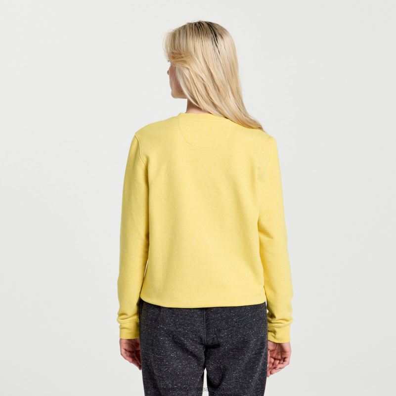 Saucony Women Rested Crewneck 8460X776 Sulphur Heather Graphic