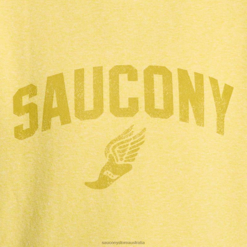 Saucony Women Rested Crewneck 8460X776 Sulphur Heather Graphic