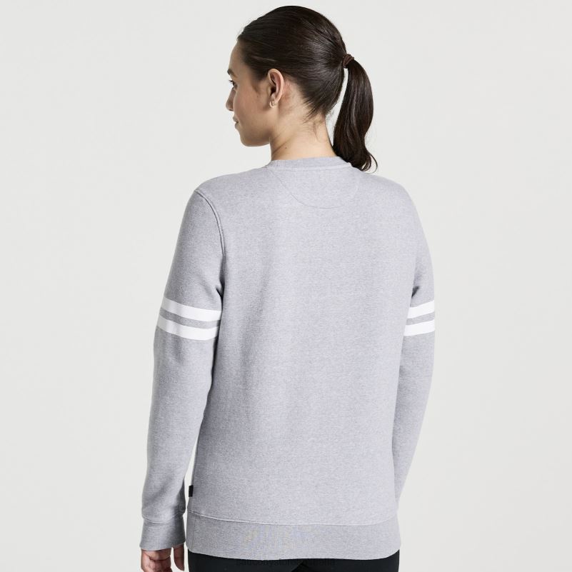Saucony Women Rested Crewneck 8460X778 Light Grey Heather