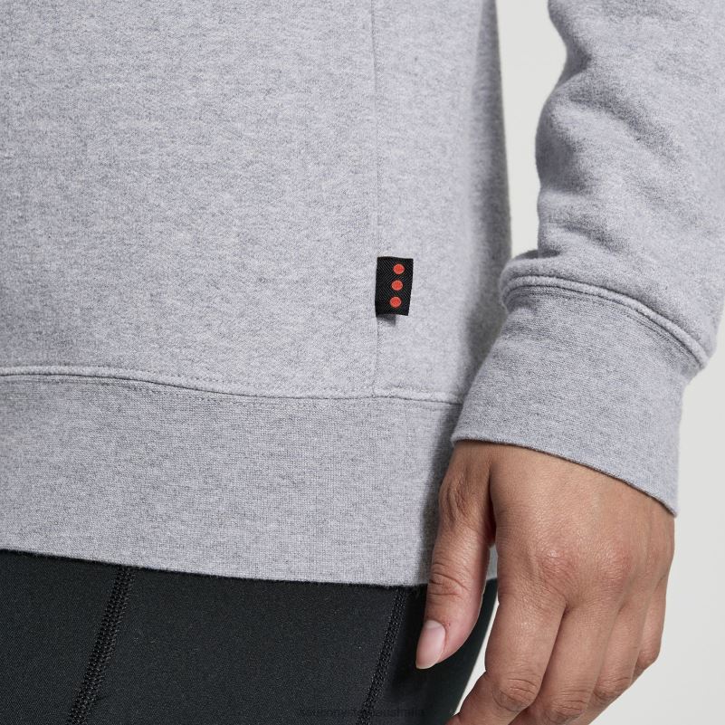 Saucony Women Rested Crewneck 8460X778 Light Grey Heather