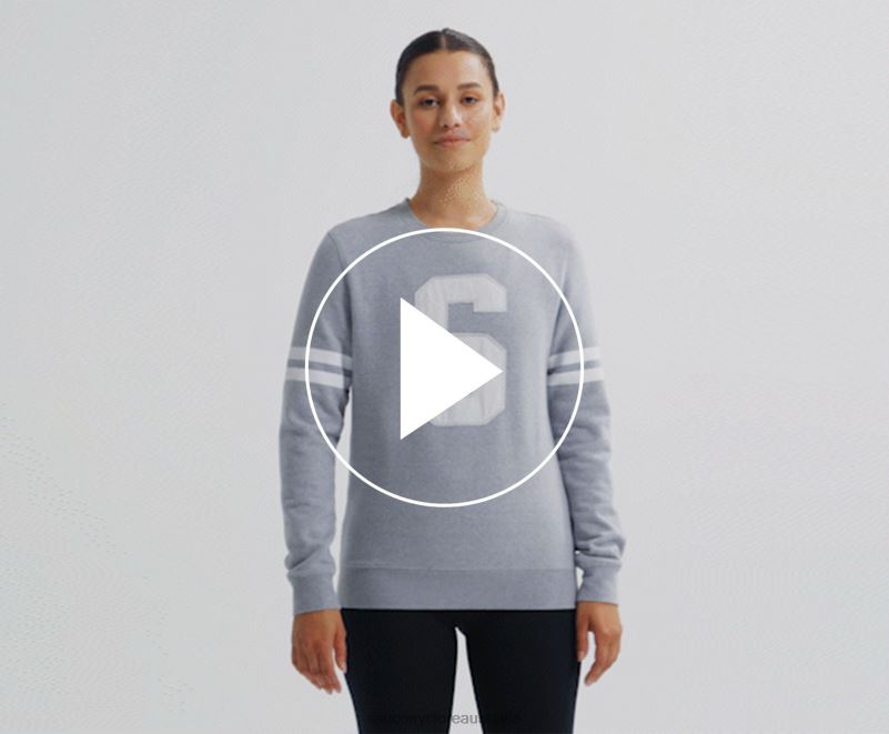 Saucony Women Rested Crewneck 8460X778 Light Grey Heather