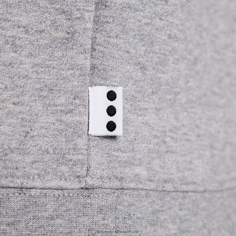 Saucony Women Rested Crewneck 8460X779 Light Grey Heather Graphic