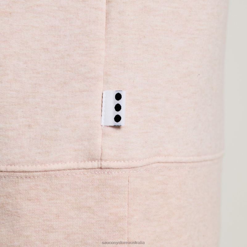 Saucony Women Rested Crewneck 8460X780 Sepia Rose Heather Graphic