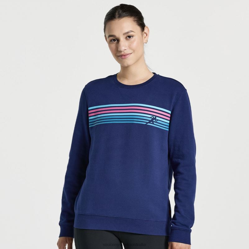 Saucony Women Rested Crewneck 8460X781 Sodalite