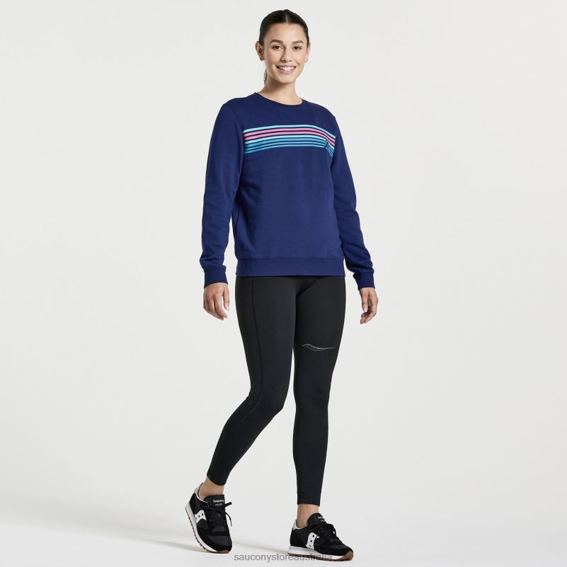 Saucony Women Rested Crewneck 8460X781 Sodalite