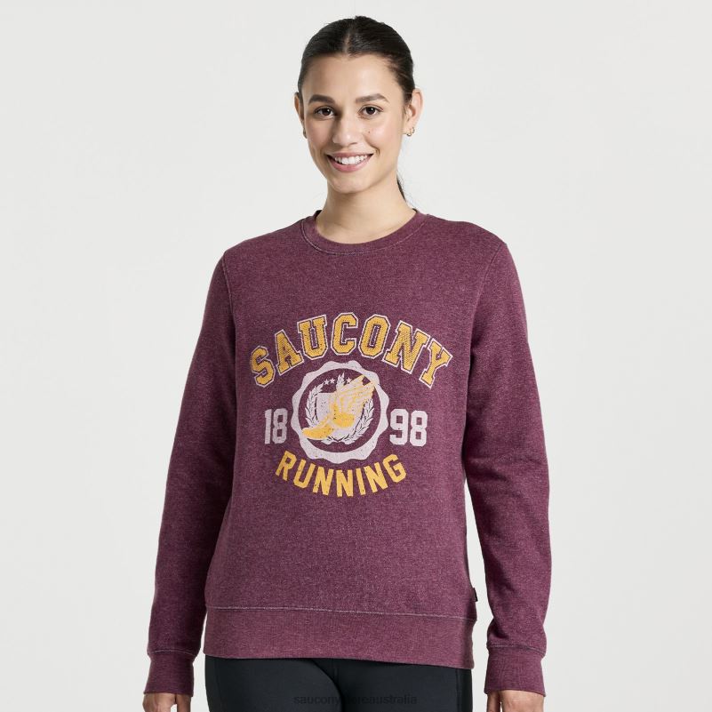 Saucony Women Rested Crewneck 8460X782 Stone Heather