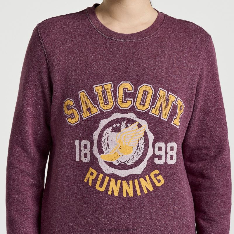 Saucony Women Rested Crewneck 8460X782 Stone Heather