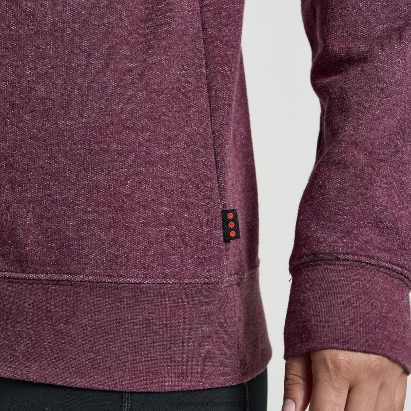 Saucony Women Rested Crewneck 8460X782 Stone Heather