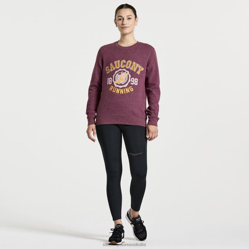 Saucony Women Rested Crewneck 8460X782 Stone Heather