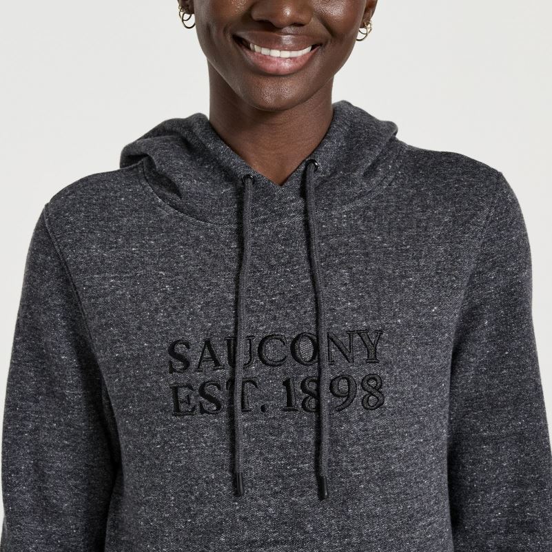 Saucony Women Rested Hoodie 8460X795 Black Heather