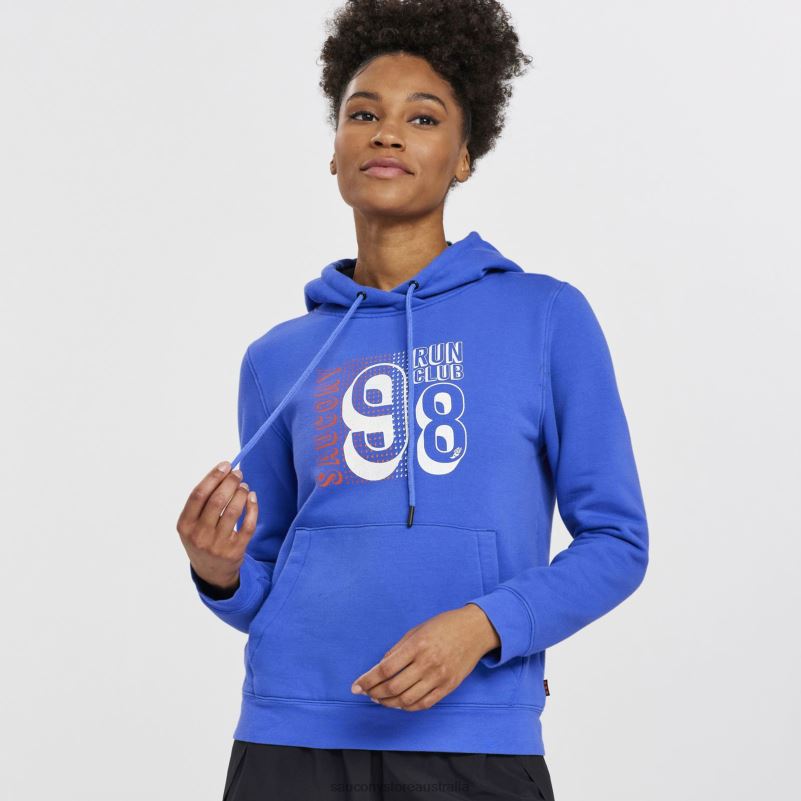 Saucony Women Rested Hoodie 8460X796 Blue Raz