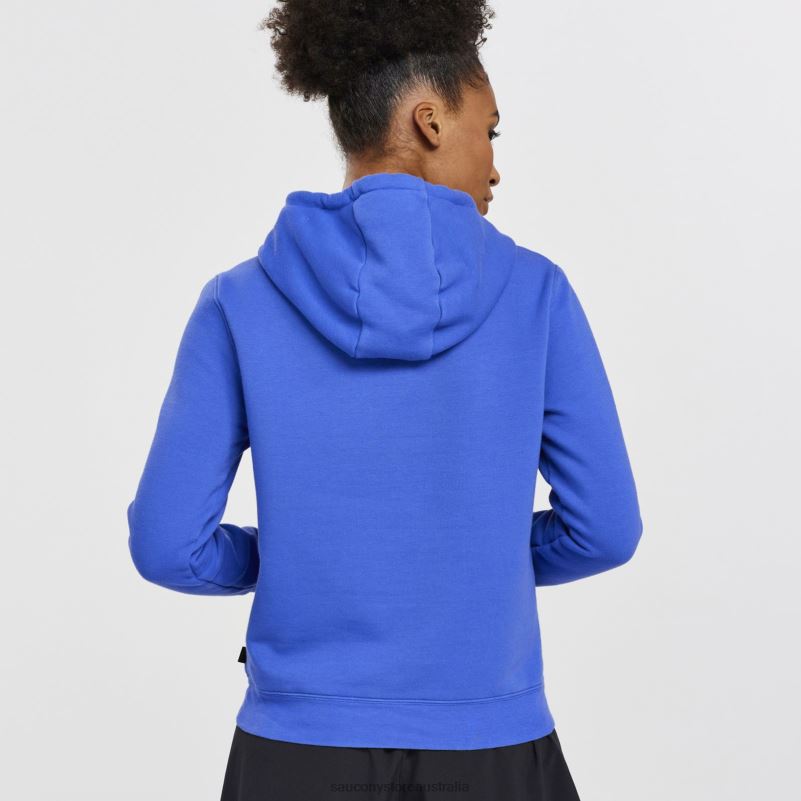 Saucony Women Rested Hoodie 8460X796 Blue Raz