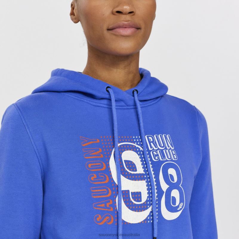 Saucony Women Rested Hoodie 8460X796 Blue Raz