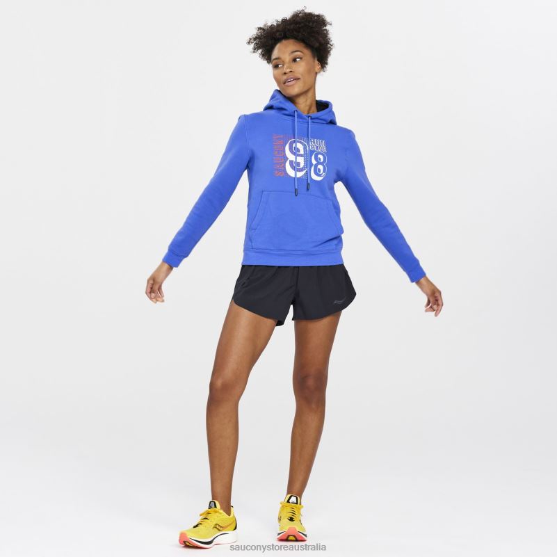 Saucony Women Rested Hoodie 8460X796 Blue Raz