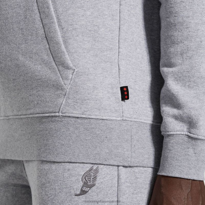 Saucony Women Rested Hoodie 8460X797 Light Grey Heather